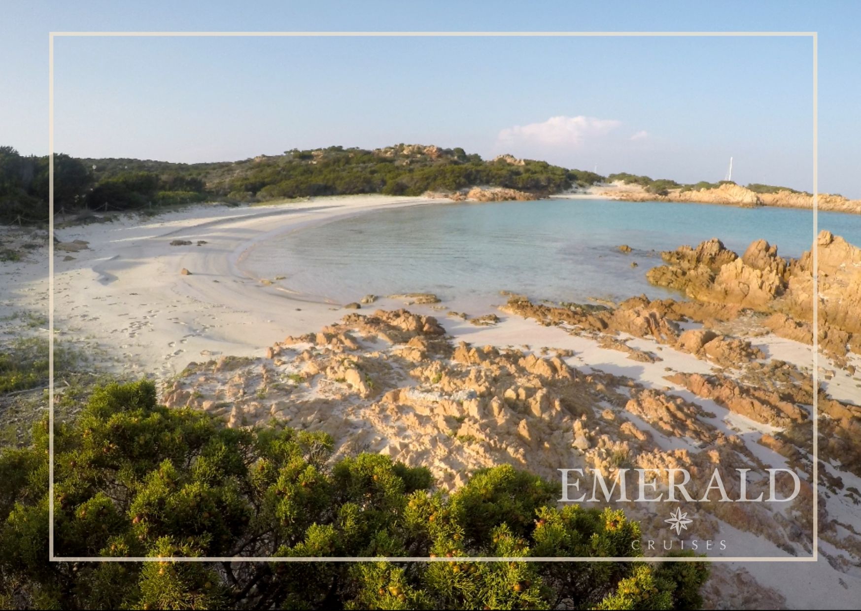 sardinia pink beach and sea
