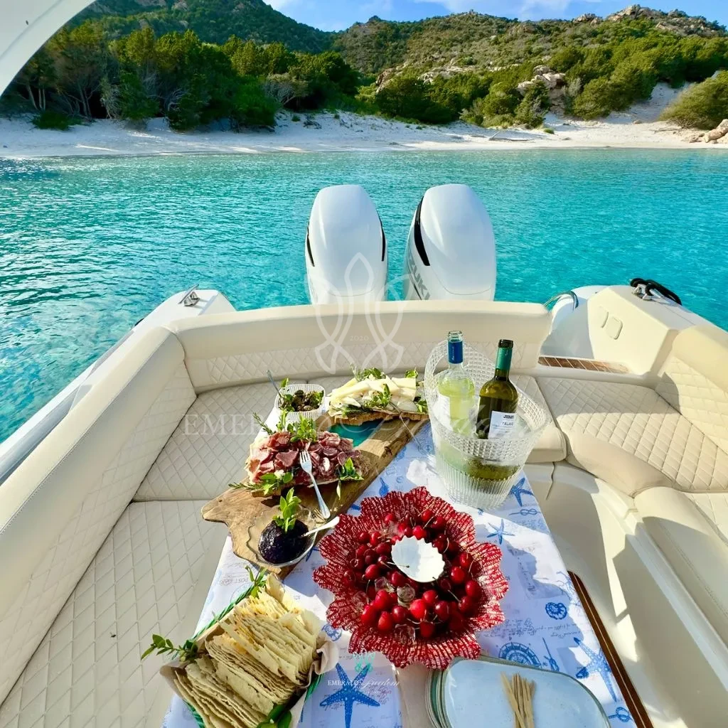 Private luxury birthday celebration on board Emerald Freedom La Maddalena, with breathtaking views and premium onboard service Private luxury birthday celebration on board Emerald Freedom La Maddalena, with breathtaking views and premium onboard service